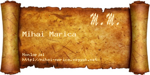 Mihai Marica névjegykártya